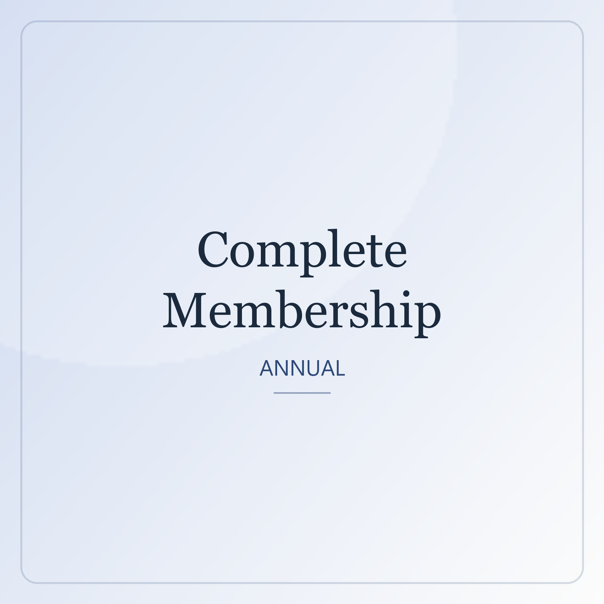 Complete Membership — Annual